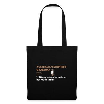 Chien Aussie Grand-mère Définition - Sac en tissu - noir - Devant