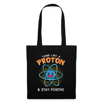 Cadeau de chimiste chimie science proton - Sac en tissu - noir - Devant