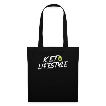 Keto Lifestyle White with Avocado - Keto Fans - Tote Bag - black - Front
