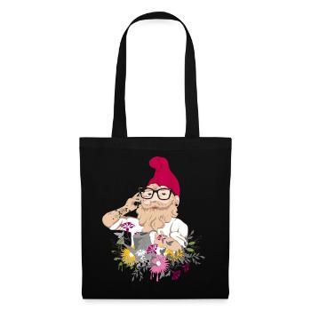 Un Hipster de jardin - Sac en tissu - noir - Devant