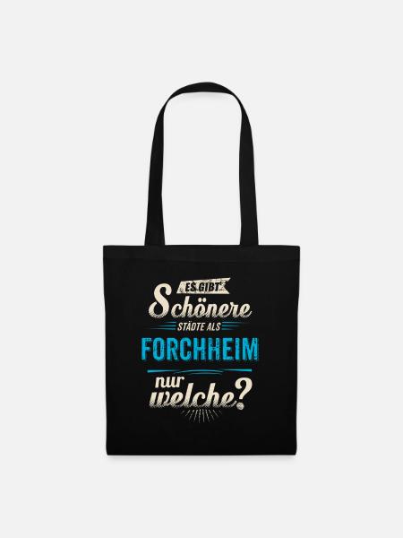 Heimat Stadt - Forchheim - blau retro - RAHMENLOS - Stoffbeutel - Schwarz