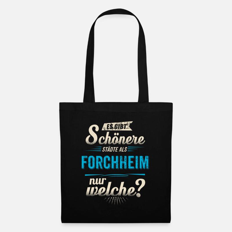 Heimat Stadt - Forchheim - blau retro - RAHMENLOS - Stoffbeutel - Schwarz