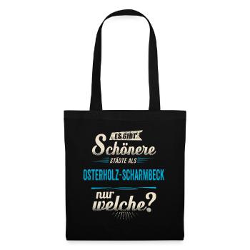 Heimat Stadt - Osterholz Scharmbeck - blau retro - - Stoffbeutel - Schwarz - Vorne
