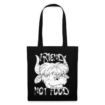 Vegan friend no food - Tote Bag - black - Front