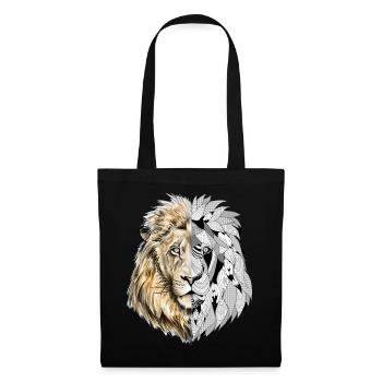 A lion in gold and pattern - Tote Bag - black - Front