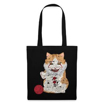 Halloween chat d'horreur - Sac en tissu - noir - Devant