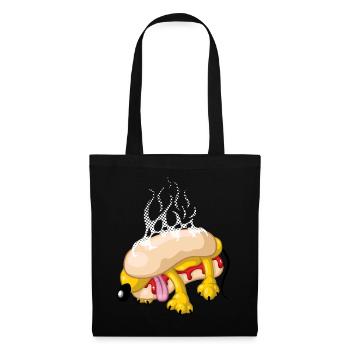 Hot dog - Stoffbeutel - Schwarz - Vorne