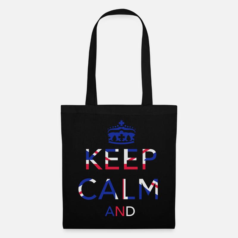 Keep calm ... Union Jack - Tote Bag - black