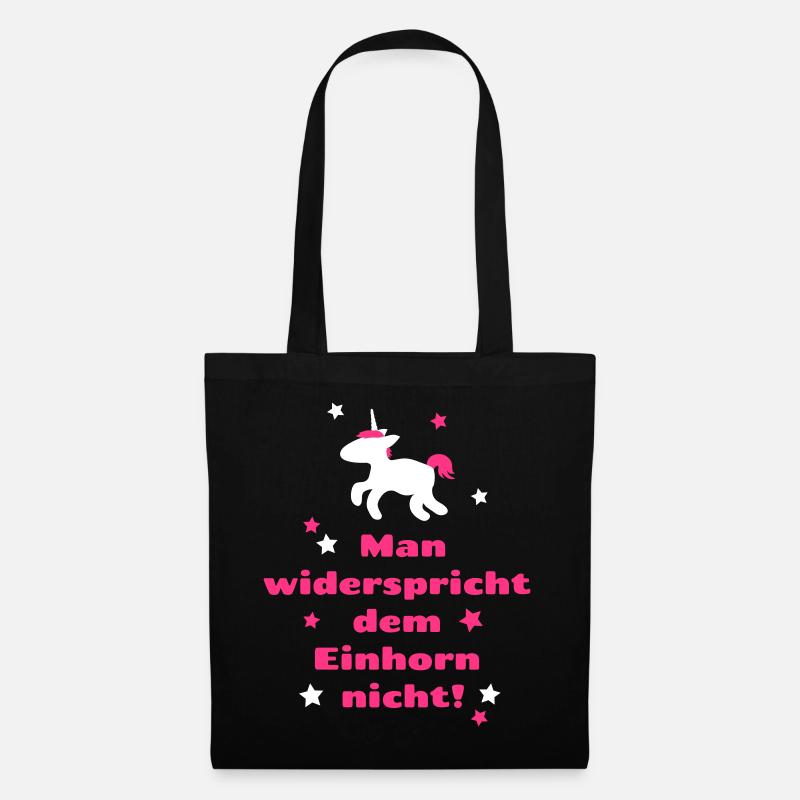 Man widerspricht dem Einhorn nicht - Stoffbeutel - Schwarz