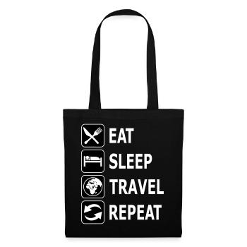 eat, travel, travel - Tote Bag - black - Front