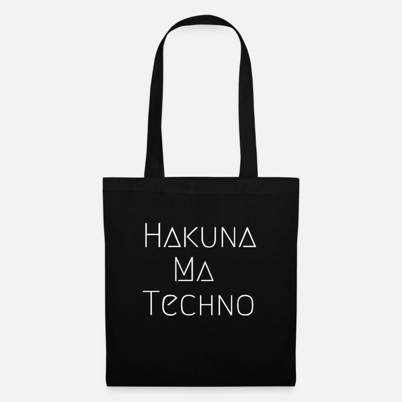 HAKUNA MA TECHNO - Stoffbeutel - Schwarz