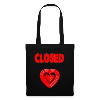 HEART closed - Cœur de chagrin - Chagrin d’amour V.2 - Sac en tissu - noir - Devant
