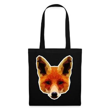 Orange Polygonal Fox - Tote Bag - black - Front