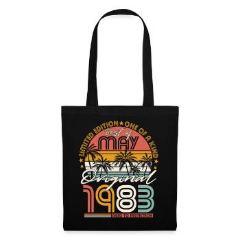 May 1983 Vintage Birthday Retro - Tote Bag - black - Front