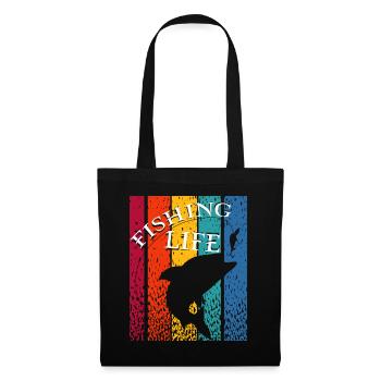 Fishing Angler Fish Fishing Life Hobby Nature - Tote Bag - black - Front