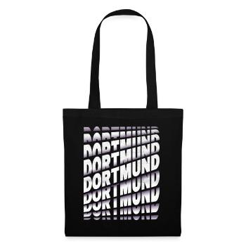 Dortmund Deutschland Stadt Schrift Skyline Heimat - Stoffbeutel - Schwarz - Vorne