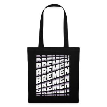 Brême Allemagne City Font Skyline Accueil - Sac en tissu - noir - Devant