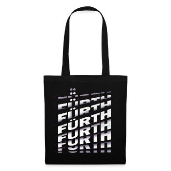 Fürth Germany City Font Skyline Accueil - Sac en tissu - noir - Devant
