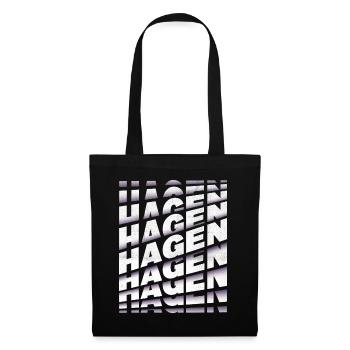 Hagen Germany City Font Skyline Home - Tote Bag - black - Front