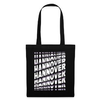Hanover Allemagne City Font Skyline Accueil - Sac en tissu - noir - Devant