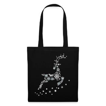 Reno Navideño - Rennes de Noël - Joyeux Noël - Sac en tissu - noir - Devant