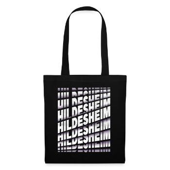 Hildesheim Allemagne City Font Skyline - Sac en tissu - noir - Devant