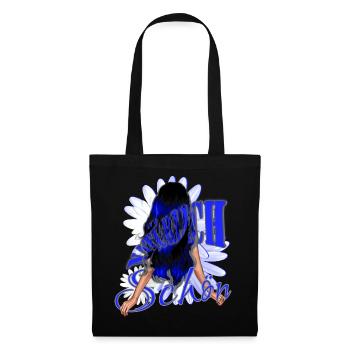 Beaux cheveux noir-bleu bleu beauté naturelle - Sac en tissu - noir - Devant
