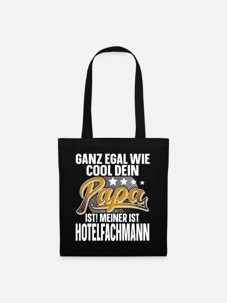 Hotelfachmann Papa Vater Vatertag Cooler Papa - Stoffbeutel - Schwarz