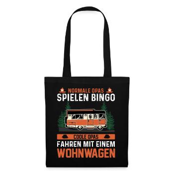 Normale Opas spielen Bingo, coole Opas fahren m... - Stoffbeutel - Schwarz - Vorne