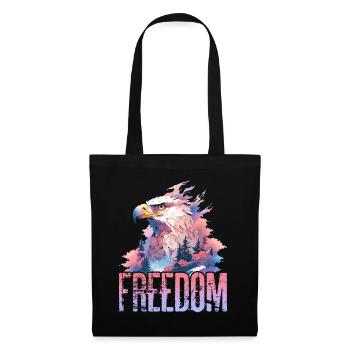 Eagle Freedom Eagle Head Nature Wilderness Trees Mountains - Tote Bag - black - Front