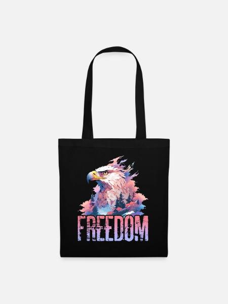 Adler Freedom Adlerkopf Natur Wildnis Bäume Berge - Mulepose - sort