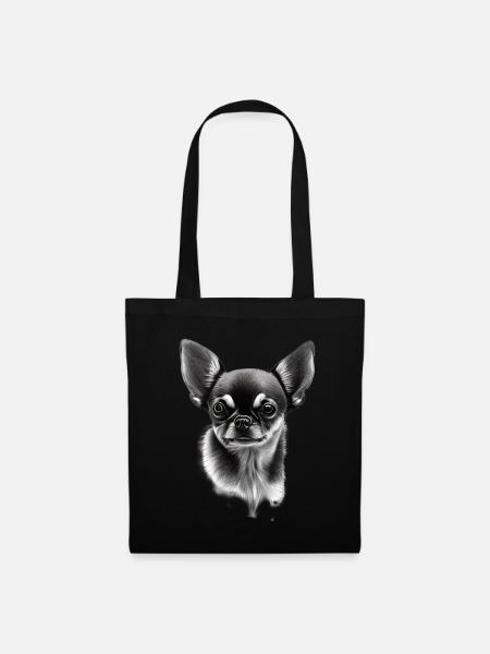 Chihuahua Kurzhaar - Stoffbeutel - Schwarz