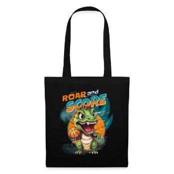 Basketball Dino T-Rex Player Sports Comic Cartoon - Tote Bag - black - Front