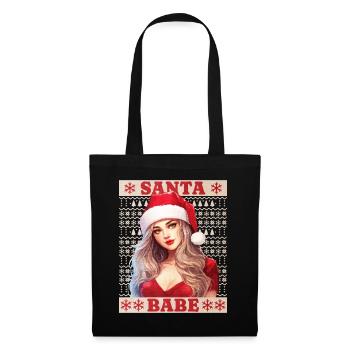 Sexy Père Noël Femme Noël Noël laid - Sac en tissu - noir - Devant