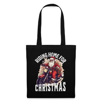Santa Claus Motorcycle Sunglasses Christmas - Tote Bag - black - Front