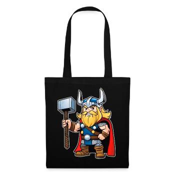 Niedlicher Thor im Comic Style - Stoffbeutel - Schwarz - Vorne