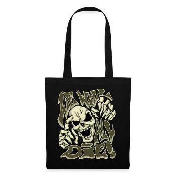 We will all die, scary, horror art, skull creepy - Tote Bag - black - Front