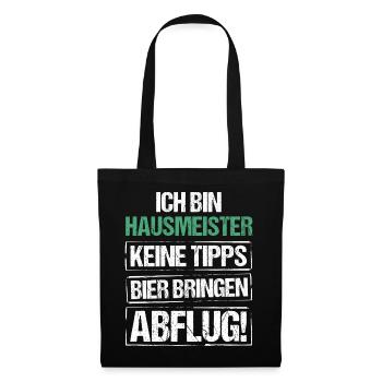 I'm a caretaker - bring beer and take off - Tote Bag - black - Front