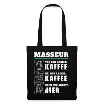 Ma routine quotidienne en tant que masseur - Sac en tissu - noir - Devant