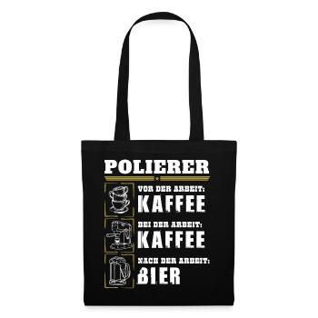 Mein Tagesablauf als Polierer - Stoffbeutel - Schwarz - Vorne