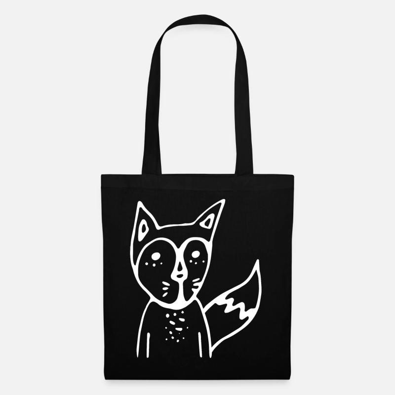 FUCHS white - Stoffbeutel - Schwarz