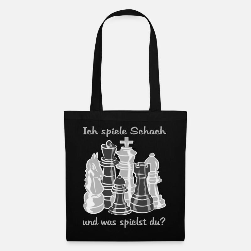 Schach figuren - Stoffbeutel - Schwarz