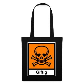 Vénéneux - Sac en tissu - noir - Devant