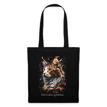 Home is where my Cat lives... - Tote Bag - black - Front