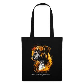 Home is where my Boxer lives... - Tote Bag - black - Front