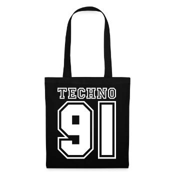 TECHNO 91 - Tote Bag - black - Front