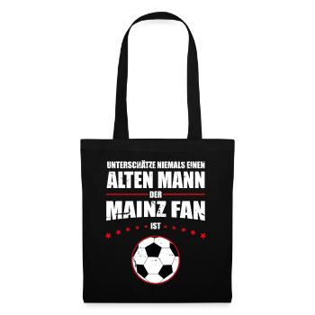 Alter Mann - Mainz Fan | Retro Vintage Design - Stoffbeutel - Schwarz - Vorne