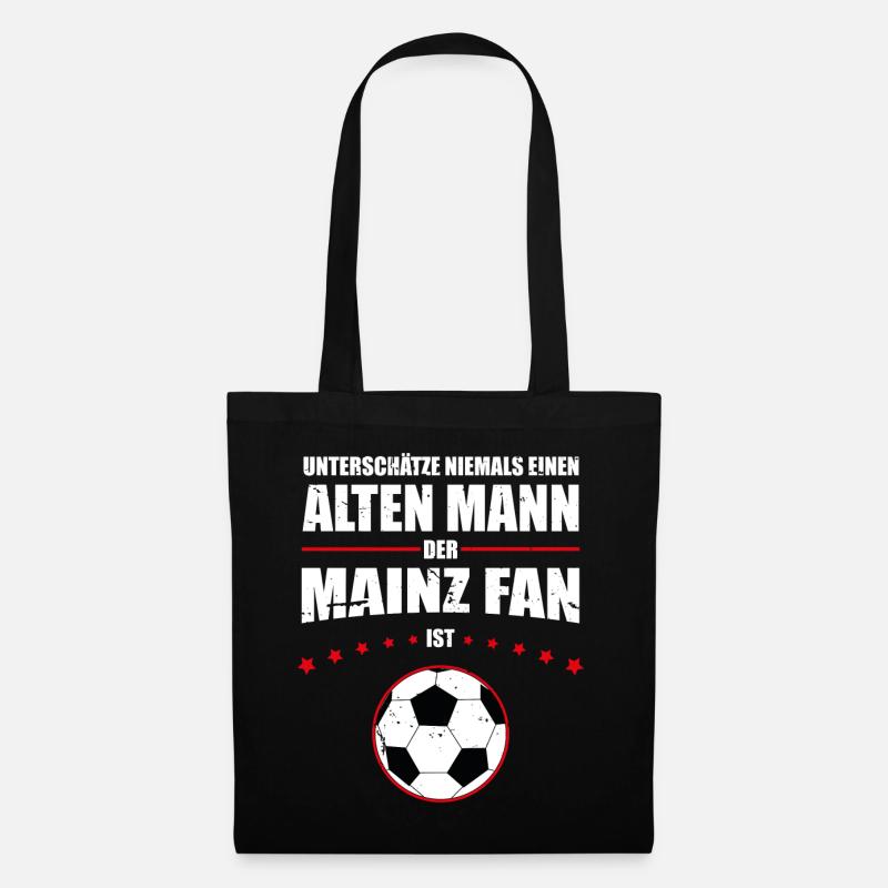 Alter Mann - Mainz Fan | Retro Vintage Design - Stoffbeutel - Schwarz