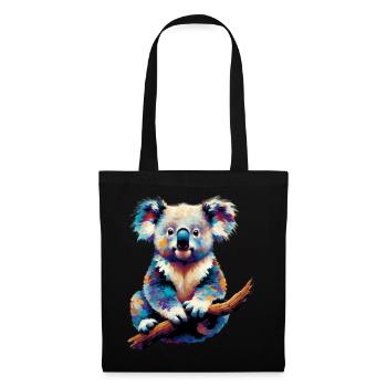 Koala - Stoffbeutel - Schwarz - Vorne