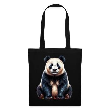Panda - Sac en tissu - noir - Devant